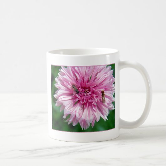 Rosa Blume und Bug Kaffeetasse (Rechts)