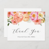 Rosa Blume und Citrus Danke, dass Sie die Karte er (Vorne/Hinten)