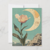 Rosa Blume und Crescent Moon (Vorderseite)