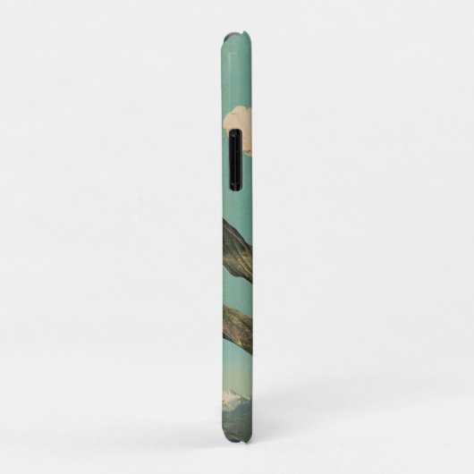 Rosa Blume und Crescent Moon Case-Mate iPhone Hülle (Hinten/Rechts)