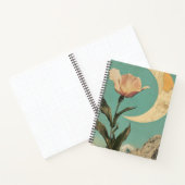 Rosa Blume und Crescent Moon Notizblock (Innenseite)