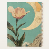 Rosa Blume und Crescent Moon Planer (Rückseite)