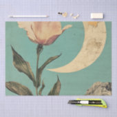 Rosa Blume und Crescent Moon Seidenpapier (Handwerk)