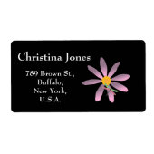 Rosa Blume und Dragonfly-Aufkleber (Vorne)