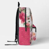 Rosa Blume und Fairies Girl Bedruckter Rucksack (Links)