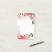 Rosa Blume und Fairies Girl Post-it Klebezettel (Auf Schreibtisch)