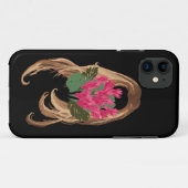 Rosa Blume und Frauengesicht Case-Mate iPhone Hülle (Rückseite (Horizontal))