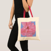 Rosa Blume und funkelnde Sterne Tragetasche (Vorderseite (Produkt))