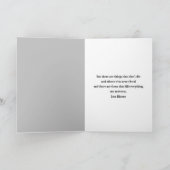 Rosa Blume und Gesichtskarte Karte (Innenseite)