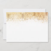 Rosa Blume und Gold Glitzer Moderne Babydusche Einladung (Rückseite)