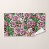 Rosa Blume und Goldflossen Badhandtuch Set (Handtuch)