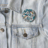 Rosa Blume und Goldflossen Button (Beispiel)