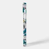 Rosa Blume und Goldflossen Case-Mate iPhone Hülle (Rückseite / Links)