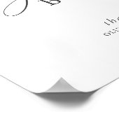 Rosa Blume und goldgrünes Gästebuchzeichen Poster (Ecke)