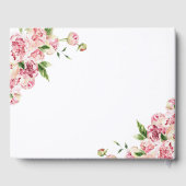 Rosa Blume und grüne Beerdigung im Gedächtnis Gästebuch (Rückseite)