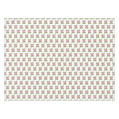 Rosa Blume und grüne Blätter auf weißer Tablette Tischdecke (Vorderseite (Horizontal))