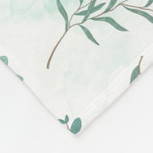 Rosa Blume und grüne Zweige, botanisch Fleecedecke (Ecke)