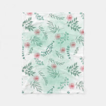 Rosa Blume und grüne Zweige, botanisch