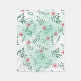 Rosa Blume und grüne Zweige, botanisch Fleecedecke