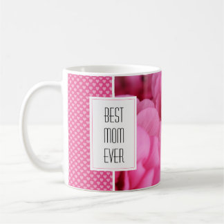 Rosa Blume und Herz Beste Mama je Kaffeetasse