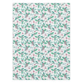 Rosa Blume und Holly Berries Tischdecke (Vorderseite)