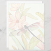 Rosa Blume und Libellen (Vorne/Hinten)