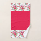 Rosa Blume und Libellen-Muster Badetücher Badhandtuch Set (Handtuch)