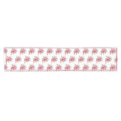 Rosa Blume und Libellen Muster kurz Kurzer Tischläufer (Horizontal)