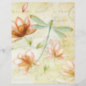 Rosa Blume und Libellen-Origami (Vorderseite)