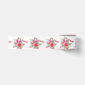 Rosa Blume und Libellen Satinband (Vorderseite)