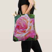 Rosa Blume und Muster Tasche (Von Nahem)