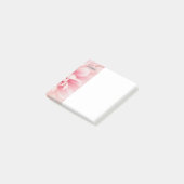 Rosa Blume und Name des schwarzen Skripts, Vs 2 Post-it Klebezettel (angewinkelt)