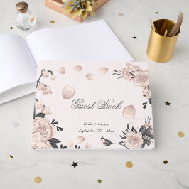 Rosa Blume und niedliche Blütenblätter Gästebuch