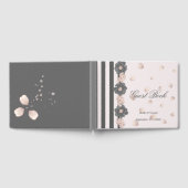 Rosa Blume und niedliche Blütenblätter Gästebuch (Voll)