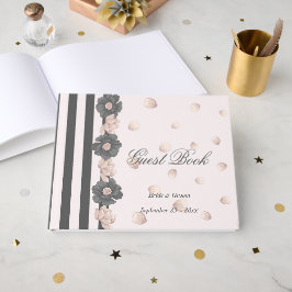 Rosa Blume und niedliche Blütenblätter Gästebuch