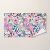 Rosa Blume und Orchideen. Badhandtuch Set (Handtuch)