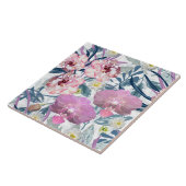 Rosa Blume und Orchideen. Fliese (Seite)