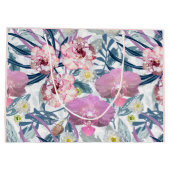 Rosa Blume und Orchideen. Große Geschenktüte (Rückseite)