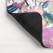 Rosa Blume und Orchideen. Mousepad (Ecke)