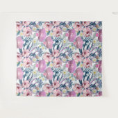 Rosa Blume und Orchideen. Wandteppich (Vorderseite (Horizontal))