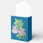 Rosa Blume und originelle Malerei im Blatt-Design Geschenkschachtel (Geöffnet)