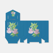 Rosa Blume und originelle Malerei im Blatt-Design Geschenkschachtel (Ungefaltet)