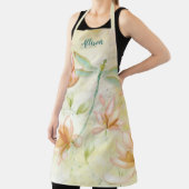 Rosa Blume und personalisierte Schürze der Libelle (InSitu)