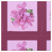 Rosa Blume und Quadrat Stoff (Nahaufnahme)