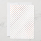 Rosa Blume und Rose Goldene geometrische Geburtsta Einladung (Rückseite)