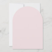 Rosa Blume und Schmetterlinge Archtaufe Einladung (Rückseite)