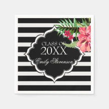 Rosa Blume und schwarze Streifen - Abschlüsse