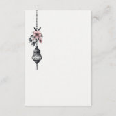 Rosa Blume und Signalleuchten Begleitkarte (Rückseite)