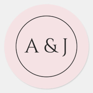 Rosa Blume und Signalleuchten Runder Aufkleber