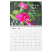 Rosa Blume und Sprichwörterbücher Kalender (Jan 2027)